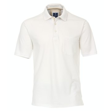 REDMOND Casual Herren Polo-Shirt Kurzarm Regular-Fit Jersey Weiß