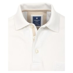 REDMOND Casual Herren Polo-Shirt Kurzarm Regular-Fit Jersey Weiß