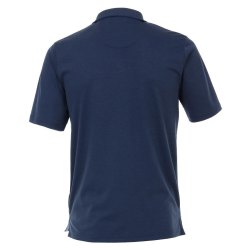 REDMOND Casual Herren Polo-Shirt Kurzarm Polokragen Knopfleiste Regular Fit Baumwollmix Jersey Pflegeleicht Atmungsaktiv Bügelfrei uni Marine