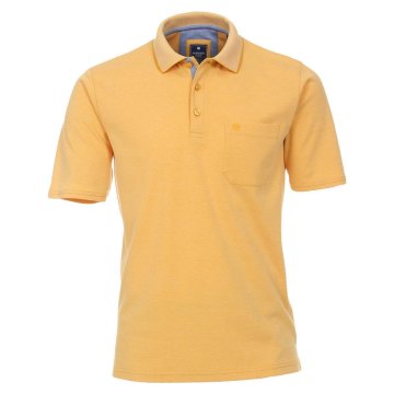 REDMOND Casual Herren Polo-Shirt Kurzarm Regular-Fit Jersey Gelb