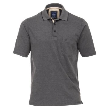 REDMOND Casual Herren Polo-Shirt Kurzarm Regular-Fit Jersey Anthrazit