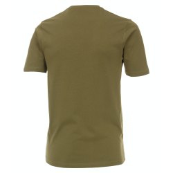 REDMOND Herren T-Shirt Kurzarm Rundhals Regular Fit 100% Baumwolle Jersey uni Schilfgrün
