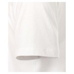 REDMOND Casual Herren T-Shirt V-Ausschnitt Regular-Fit Jersey Weiß