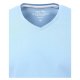 REDMOND Herren T-Shirt Kurzarm V-Ausschnitt Regular Fit 100% Baumwolle Jersey uni Hellblau