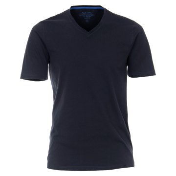REDMOND Casual Herren T-Shirt V-Ausschnitt Regular-Fit Jersey Marine