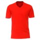 REDMOND Herren T-Shirt Kurzarm V-Ausschnitt Regular Fit 100% Baumwolle Jersey uni Rot