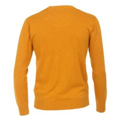 REDMOND Casual Herren Pullover Langarm V-Neck Comfort Gelb