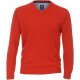 REDMOND Casual Herren Pullover Langarm V-Neck Comfort Rot