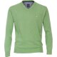 REDMOND Casual Herren Pullover Langarm V-Neck Comfort Apfelgrün