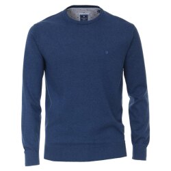 REDMOND Casual Herren Pullover Langarm Rundhals Dunkelblau