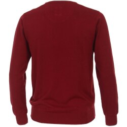 REDMOND Casual Herren Pullover Langarm Rundhals Dunkelrot