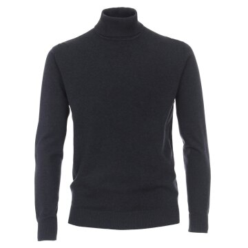 REDMOND Casual Herren Pullover Langarm Rollkragen Comfort Marine