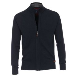 REDMOND Casual Herren Strickjacke Stehkragen Zipper...