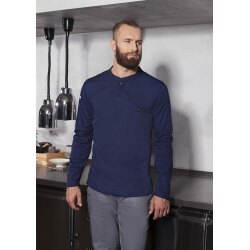 KARLOWSKY Herren Arbeitsshirt PERFORMANCE Langarm Slim Marine 2XL