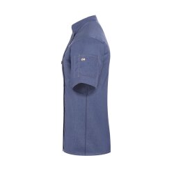 KARLOWSKY Damen Kochjacke JEANS-STYLE Kurzarm Jeansblau 42