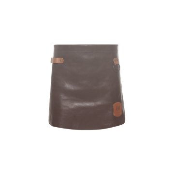 Karlowsky Leder Vorbinder 59 x 40 cm unisex Nieten Metallring Echtleder Rindsleder handgearbeitet Mokka/Cognac