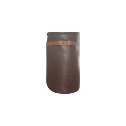 Karlowsky Leder Vorbinder 59 x 40 cm unisex Nieten Metallring Echtleder Rindsleder handgearbeitet Mokka/Cognac