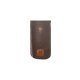 Karlowsky Leder Vorbinder 59 x 40 cm unisex Nieten Metallring Echtleder Rindsleder handgearbeitet Mokka/Cognac