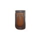 Karlowsky Leder Vorbinder 59 x 40 cm unisex Nieten Metallring Echtleder Rindsleder handgearbeitet Mokka/Cognac
