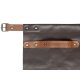 Karlowsky Leder Vorbinder 59 x 40 cm unisex Nieten Metallring Echtleder Rindsleder handgearbeitet Mokka/Cognac