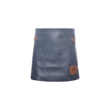 Karlowsky Leder Vorbinder 59 x 40 cm unisex Nieten Metallring Echtleder Rindsleder handgearbeitet Tinte/Cognac