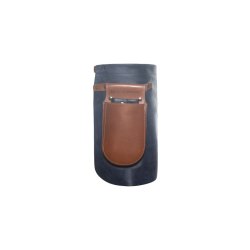 Karlowsky Leder Vorbinder 59 x 40 cm unisex Nieten Metallring Echtleder Rindsleder handgearbeitet Tinte/Cognac