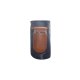 Karlowsky Leder Vorbinder 59 x 40 cm unisex Nieten Metallring Echtleder Rindsleder handgearbeitet Tinte/Cognac