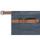 Karlowsky Leder Vorbinder 59 x 40 cm unisex Nieten Metallring Echtleder Rindsleder handgearbeitet Tinte/Cognac