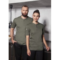 KARLOWSKY Damen Arbeitsshirt PERFORMANCE Kurzarm Twill Salbei 2XL
