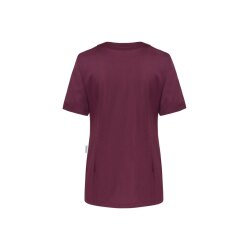 KARLOWSKY Damen Kasack ESSENTIAL Kurzarm Modern-Fit Aubergine 52