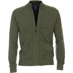 REDMOND Casual Herren Strickjacke Stehkragen Zipper...