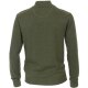 REDMOND Casual Herren Strickjacke Stehkragen Zipper Regular-Fit Olivgrün