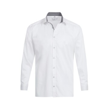 Greiff Corporate Hemd PREMIUM Herren OEKO TEX® Regular Weiß/Grau 41/42