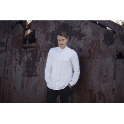 KARLOWSKY Herren Kochhemd NEW-IDENTITY Langarm Modern-Fit Weiß 52