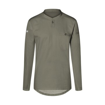 KARLOWSKY Herren Arbeitsshirt PERFORMANCE Langarm Slim Salbei 3XL