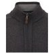 REDMOND Casual Herren Strickjacke Stehkragen Zipper Regular-Fit Anthrazit