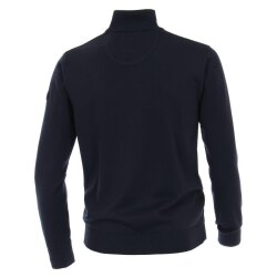 REDMOND Casual Herren Strick-Troyer Zipper Comfort Marine