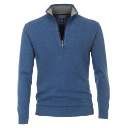 REDMOND Casual Herren Strick-Troyer Comfort Blau