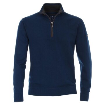 REDMOND Casual Herren Strick-Troyer Comfort Dunkelblau