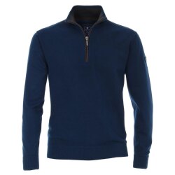 REDMOND Casual Herren Strick-Troyer Comfort Dunkelblau