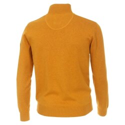 REDMOND Casual Herren Strick-Troyer Comfort Baumwolle Gelb