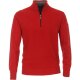 REDMOND Casual Herren Strick-Troyer Zipper Comfort Baumwolle Rot