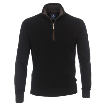 REDMOND Casual Herren Strick-Troyer Comfort Baumwolle Schwarz