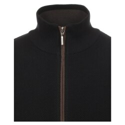 REDMOND Casual Herren Strick-Troyer Comfort Baumwolle Schwarz