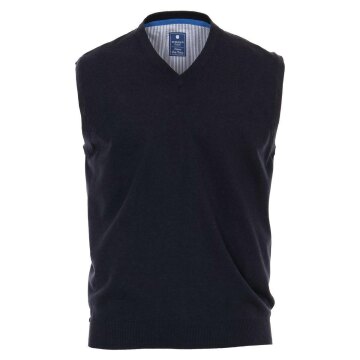 REDMOND Casual Herren Pullunder Ärmellos V-Neck Comfort Marine