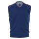 REDMOND Casual Herren Pullunder Ärmellos V-Neck Comfort Blau
