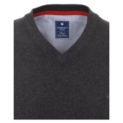 REDMOND Casual Herren Pullunder Ärmellos V-Neck Anthrazit
