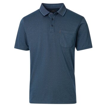 CASAMODA Herren Poloshirt Kurzarm Regular Piqué Petrol