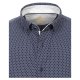 REDMOND City Herren Businesshemd Langarm Button-Down-Kragen Variomanschette Modern Fit Baumwollmix Print Marine