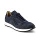 HAMLET ERIC Blue Nubuk-Tessuto Blau Veloursleder Sneaker aus edlem Kalbsleder Größe 45